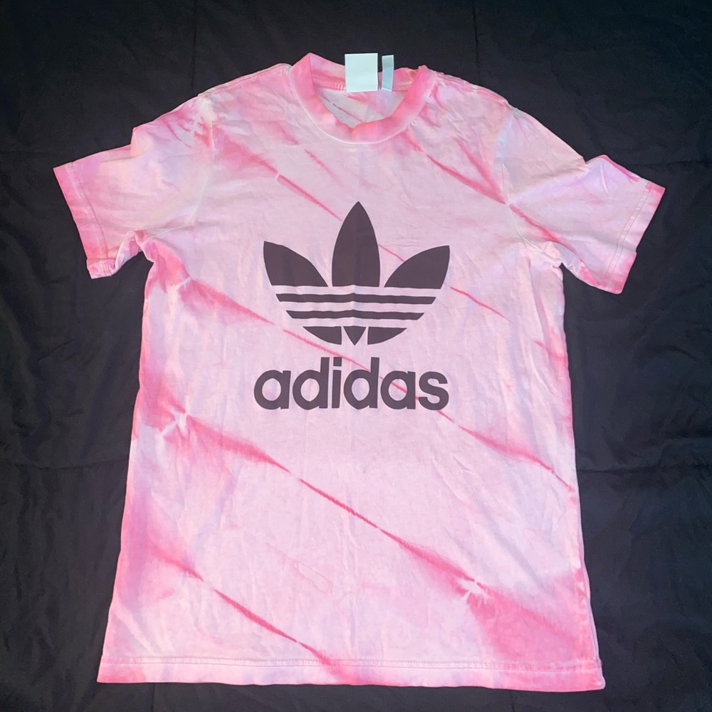 Adidas Pink Tie Dye Shirt Size S